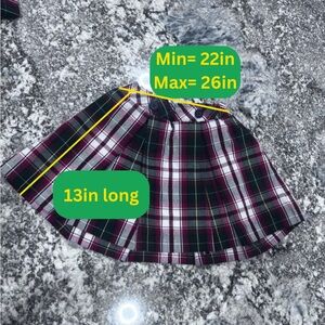 Red Plaid girls’ uniform Skirt